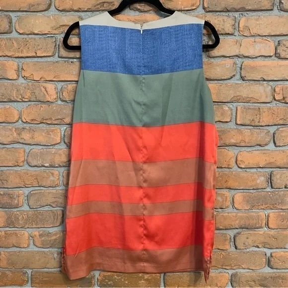 Vince Camuto Dress womens Small Colorblock Striped Sleeveless Shift Short Summer - Picture 2 of 3